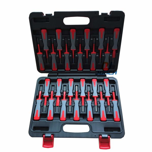 Freeshipping 25 in 1 Terminal Removal Tools Release Extractor Crimp Terminal Removal Demontage Tool Kit für Audi VW Molex DELPHI Tyco AMP