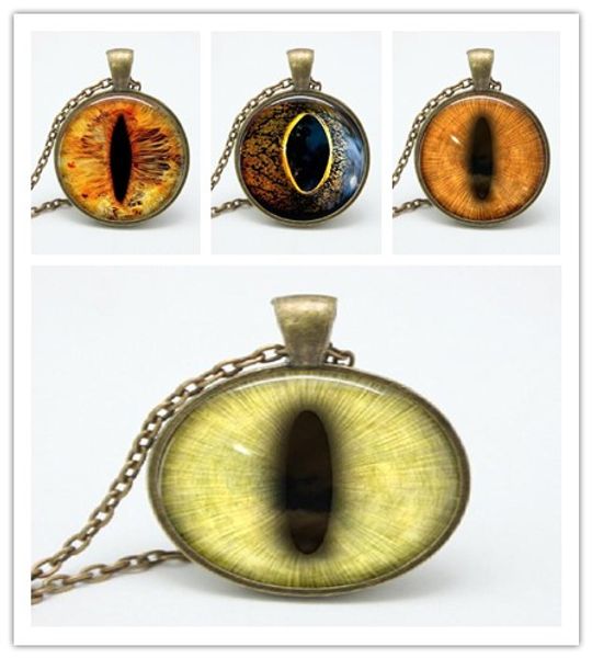 

elling 2018 glass eye pendant necklaces colorful vintage dragon eyes art p glass dome necklaces for women jewelry