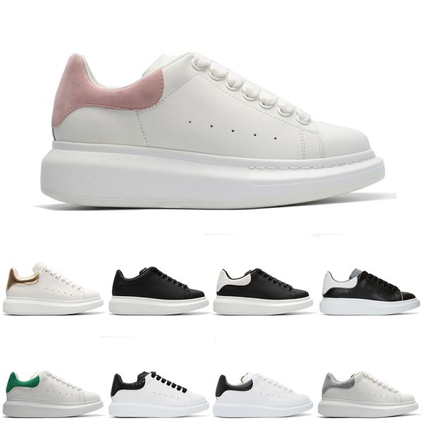 

casual shoes classic designer queens white shoes black white pink luxury real leather mens women fashion zapatillas chaussure