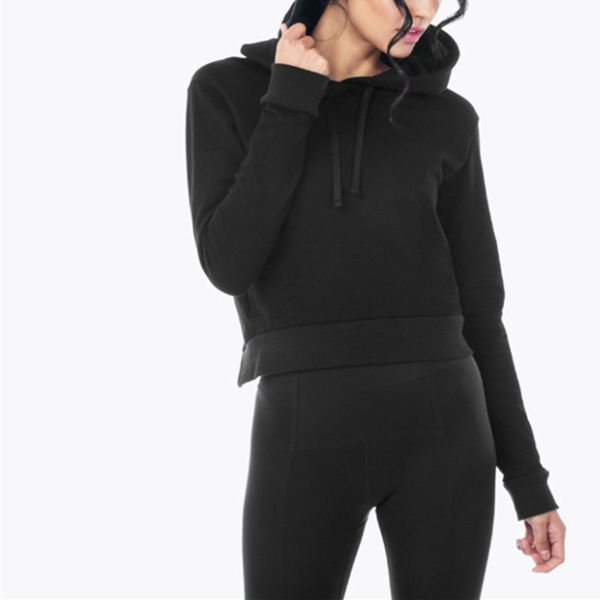 

2018 autumn women hoodie casual long sleeve hooded back zipper pullover sweatshirts hooded female jumper women tracksuits, Black