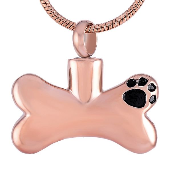 

ijd8085 rose gold dog bone мемориальные ожерелье keepsake урны держите пепел подвеска pet похороны кремация шкатулка ювелирные изделия для д, Silver