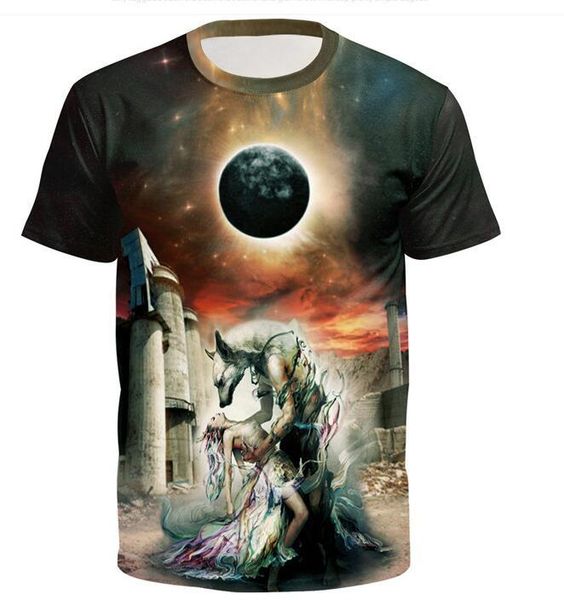 

фильеры 2019 cutton crew neck футболка landscape печать мужского скейтборд tshirts тавро женских вскользь тройников tops lovers одежды, White;black