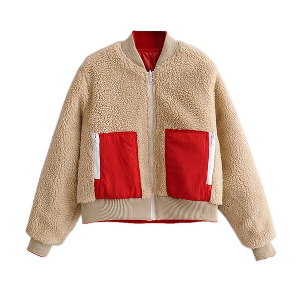 

autumn winter women raccoon hair jacket coats sweet two side wear warm jacket slim jackets outerwear ffzwt47, Black