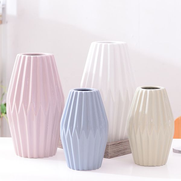 Nordic Minimalist Origami Ceramic Vase Two Piece Cold Wind Mini
