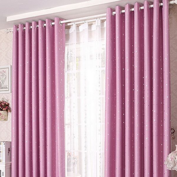 

shiny stars children printing perforated finished curtains for living room blackout cortinas for kids boy girl bedroom 7