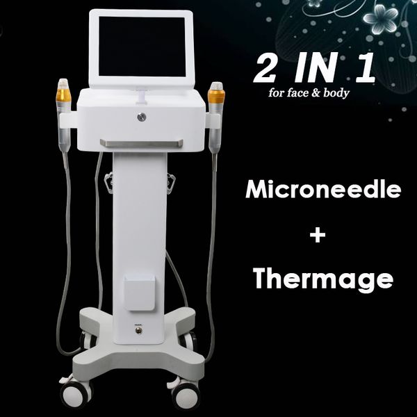 

gold cartridge fractional rf microneedle machines thermage skin tightening treatment facelift 2 in 1 skin care scar removal