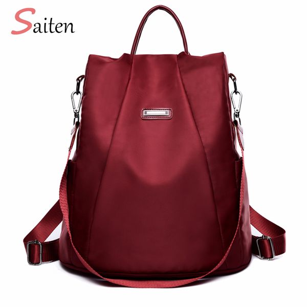 

new bag waterproof oxford women backpack zipper school bags for teenagers girls small backpack female rucksack leisure backpacks