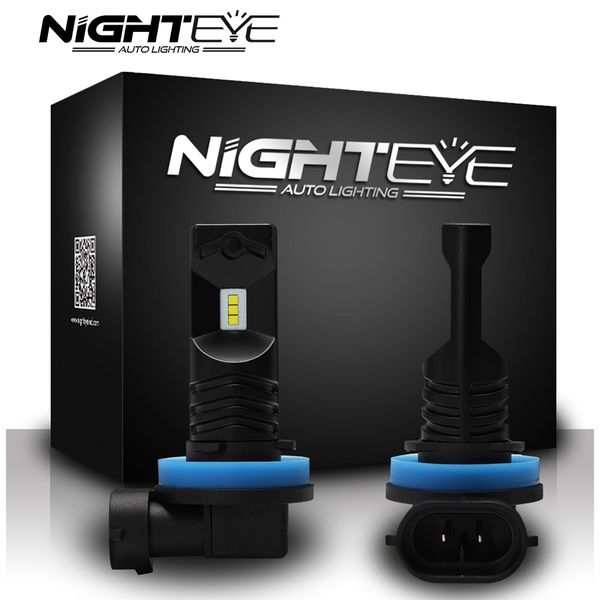 

nighteye 2pcs h8 h11 led bulbs hb4 9006 hb3 9005 h1 led fog light bulb auto car driving drl lamp 6500k white car fog lamp