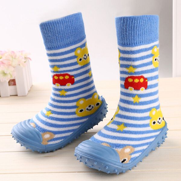 

newborn anti slip baby socks with rubber soles for children toddler shoes first walkers cotton baby boy girl socks, Pink;yellow