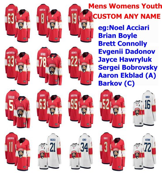 

florida panthers jerseys womens noel acciari jersey brian boyle brett connolly evgenii dadonov jayce hawryluk hockey jerseys custom stitched, Black;red
