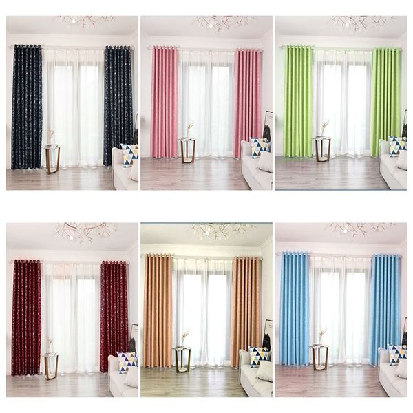 

window curtain gilding flower printed blackout curtain panels balcony drape for bedroom living room