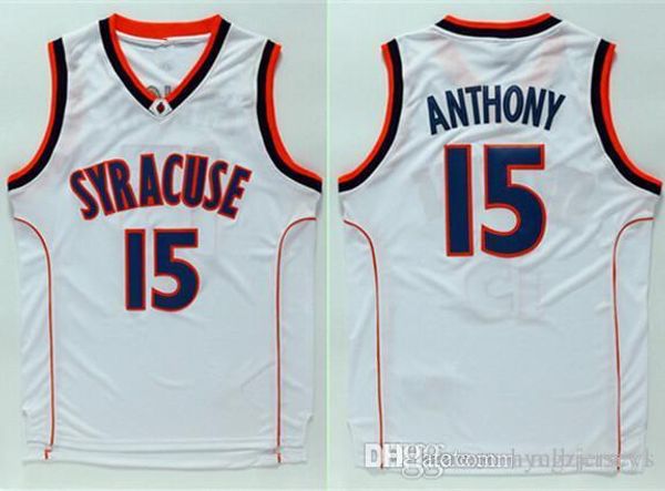 

anthony #15 syracuse orangemen college men basketball jersey xs-6xl vest jerseys ncaa, Black;blue