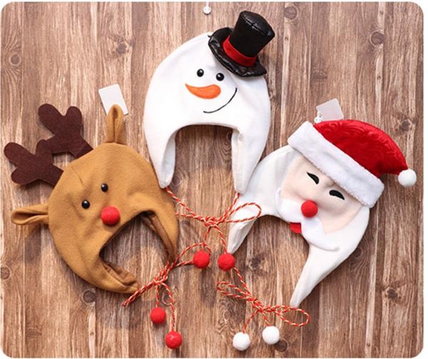 

christmas hat christmas tree hat decoration children child brushed cloth long rope cartoon snowman elk