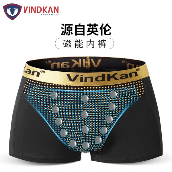 

vk british pants solid color breathable magnetic energy health care men's modal pants and underwear men's underwear, Black;white