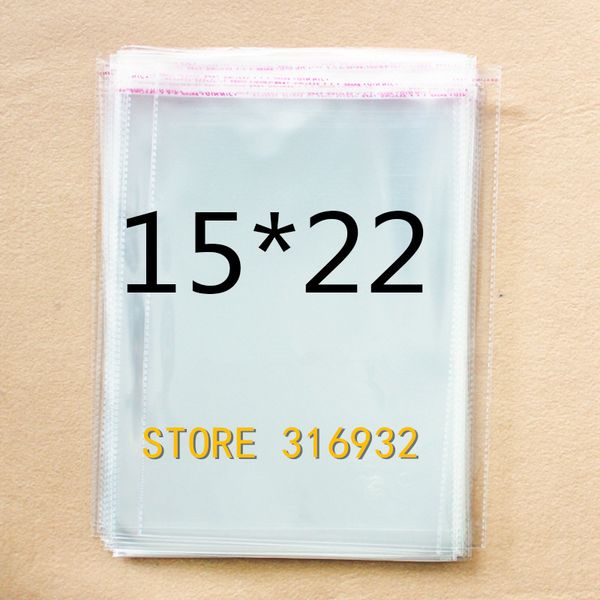 

clear resealable cellophane/bopp/poly bags 15*22cm transparent opp bag packing plastic bags self adhesive seal 15*22 cm
