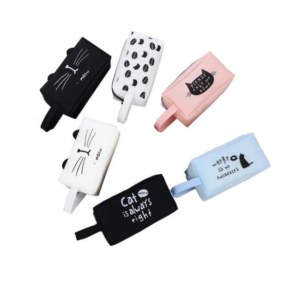 

cat pencil case super big silica gel students school supplies stationery gift school cute pencil box