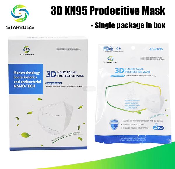 

3D KN95 лицо нанометровая Маска Mascherine Maschera Maske Máscara Masque N95 Маска одноразовая маска для лица английский пакет
