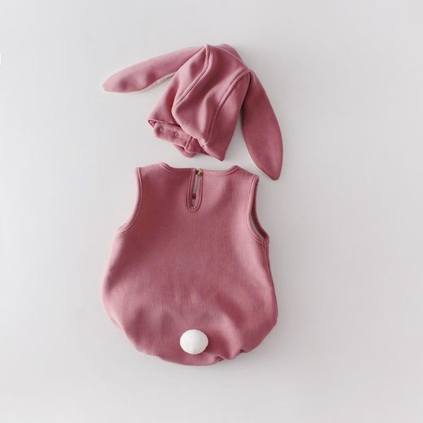 

3308 spring 2020 new sweet solid hat and sleeveless vest baby 0-2 year old vest pullover boys girls, Blue