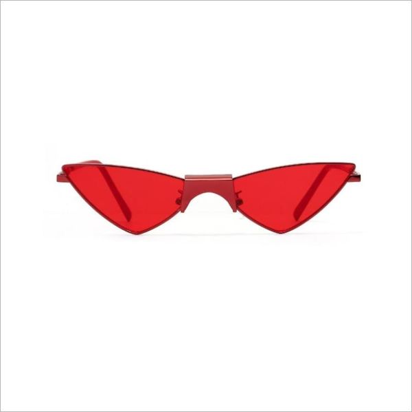 

sharp corner cat eye shade sunglasses popular sun glasses women red retro vintage triangular eyeglasses feminino, White;black