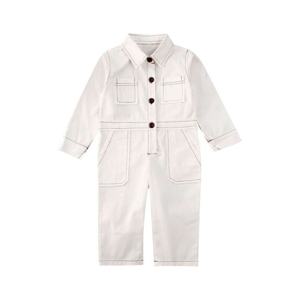 

2020 fashion british kids girls overalls rompers outfits sweet toddler kids jumpsuit princess button tooling clothes, Blue