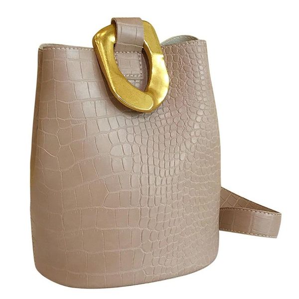 

women stone pattern plug lock bucket bag hnadbag shoulder bag messenger luxury designer sac a main femme de marque luxe