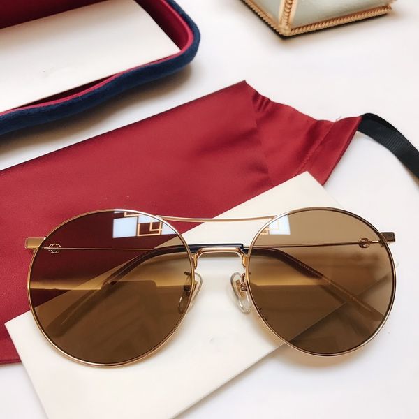 

2020 fashionable men's glasses, classic luxury sun block sunglasses, new round frame polarized sunglasses0680s, White;black
