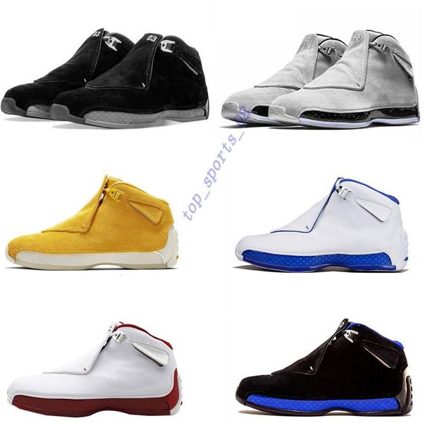 

18 18s mens basketball shoes toro og asg bred cool grey sport royal suede blue yellow orange designer mens sports trainers sneakers 7-13