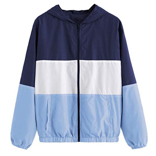 

chamsgend windproof sports jacket coat women quick-drying running training plus size coat pocket long-sleeved ladies fitness top, Black;red