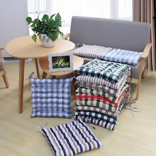 

plaid outdoor garden patio home kitchen office sofa chair seat soft cushion pad decorwaist floor comfortable seat cushion #45