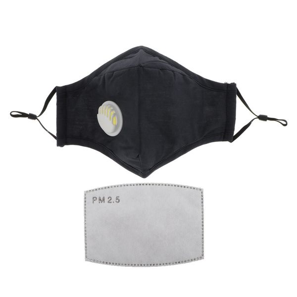

anti dust mouth cover masks with breathing valve black