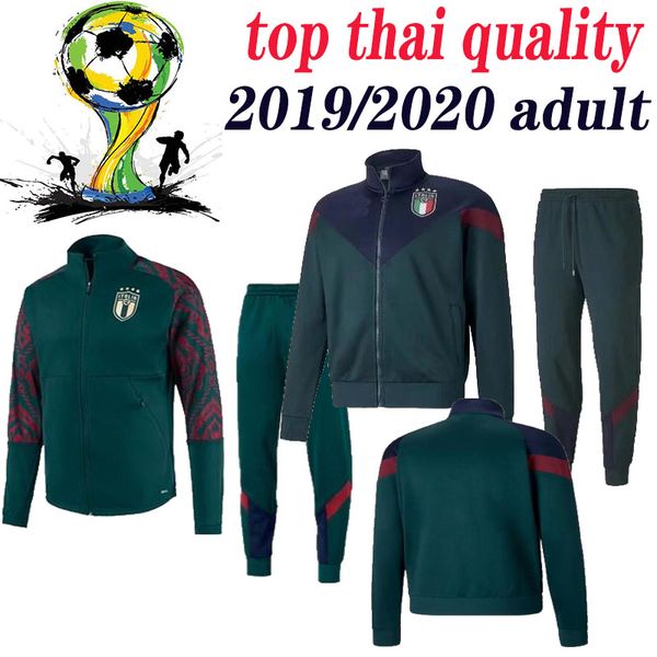 

2019 2020 italy belotti jacket training suit soccer 19 20 verratti bonucci zaninlo jorginho football survetement sportswear tracksuit, Black