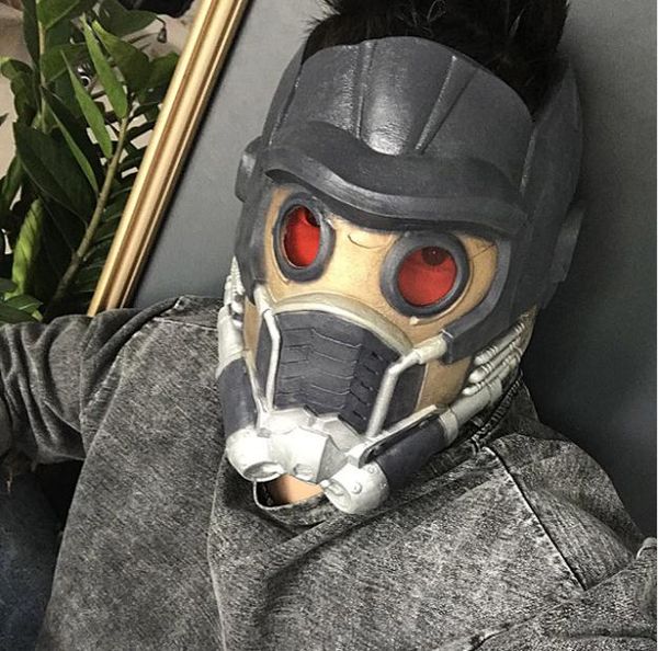 

2019 movie avengers 3 infinity war guardians of the galaxy helmet mask cosplay peter quill helmet latex star-lord helmet props