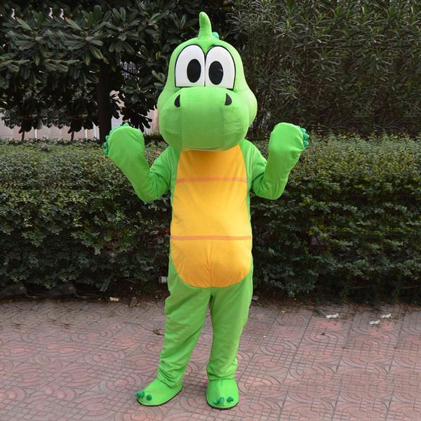 2019 Fábrica de venda quente do dragão verde do dinossauro do traje da mascote rosa roupa dos desenhos animados Suit Adulto Tamanho Fancy Dress Partido Factory Direct Livre Shipp