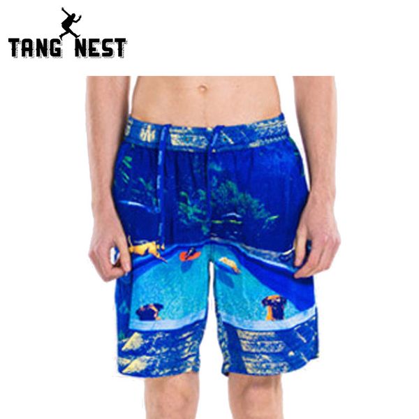 

tangnest 2019 summer drawstring mens shorts casual comfortable men shorts pockets cool fashion printing short big size mkd1392, White;black