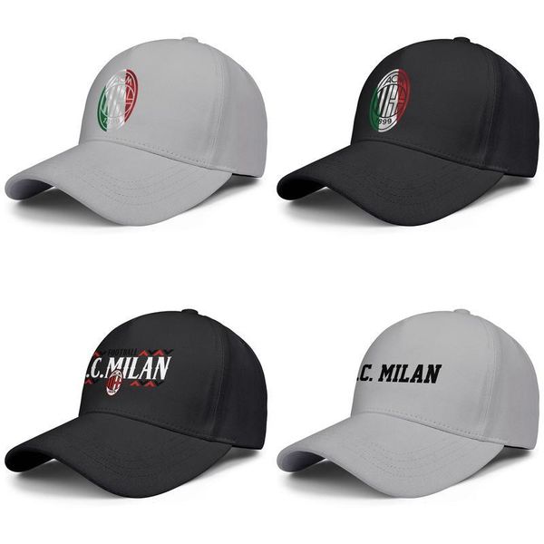 

a.c. milan i rossoneri l diavolo acm text mens and womens adjustable trucker cap fitted golfdesign your own vintage cute trendy classic, Blue;gray