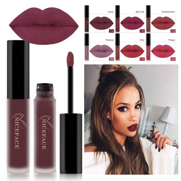 

new matte liquid lipstick waterproof and moisturizing lip stain tattoo long lasting lip gloss easy to color
