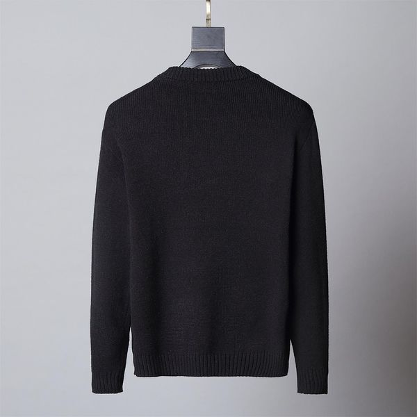 

new 2020 men's high-end design sweater pullover brand men's sweater knitwear long-sleeved design sweater winter men's wear -2, White;black