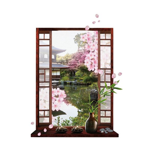 

наклейки гоѬие 3d window sakura peach blossom веок ен икђва наклейки емне икеѬ