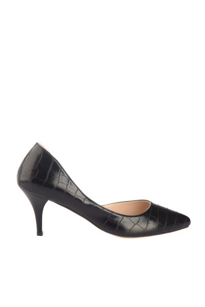 

trendyol kroko women classic heels shoes takss20to0075, Black