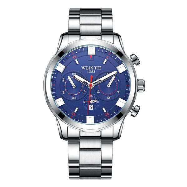 

designer watches of quartz with steel leather belt luminous 30m waterproof for mens business wristwatches s508, Slivery;brown