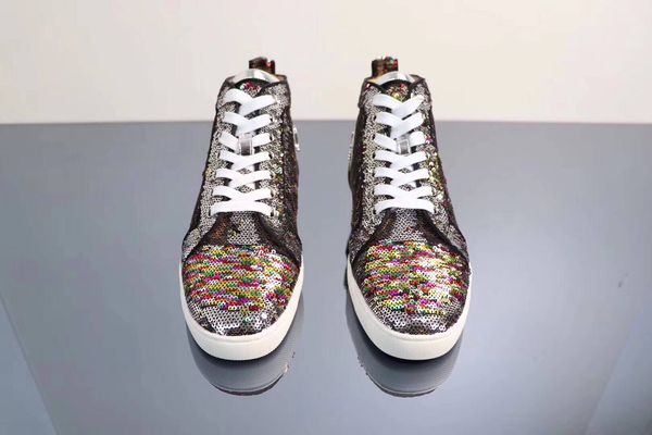 

original vogue stylish beads gold studs high-red bottom sneaker casual shoes for men women skateboarding designer party wedding shoe, Black