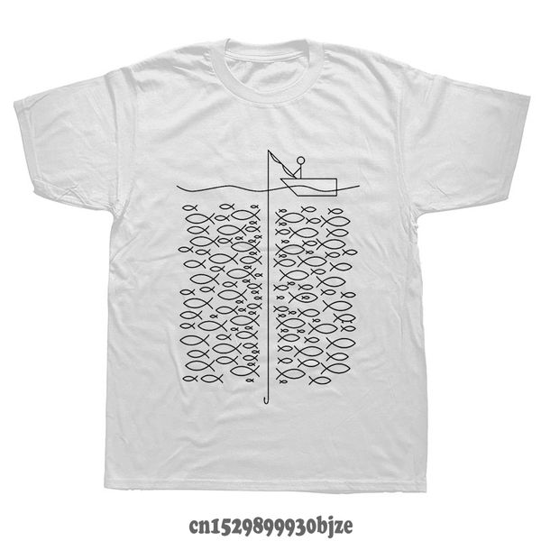 

fashion t shirt 100% cotton fishinger men cotton novelty fisherman fish print fashion summer t shirt, White;black