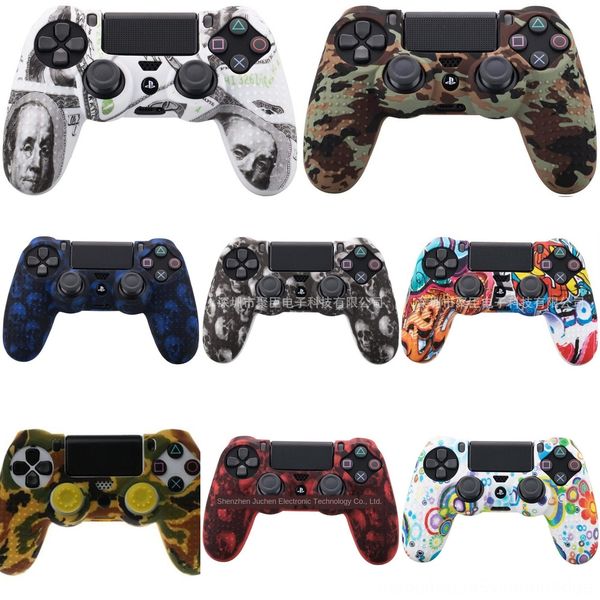 

swbpn camouflage silicone cover case skin controller protector for ps4 rubber