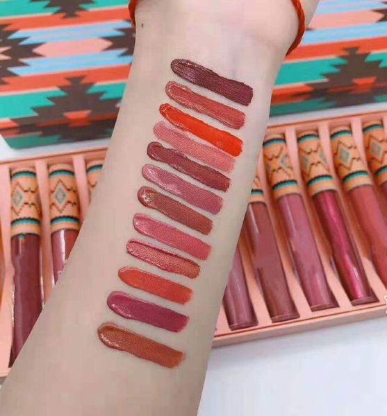 

Новая продаваемая марка 12 цветов для губ губная помада Жидкая Матовый блеск для г