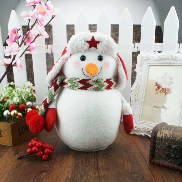 

christmas decoration christmas doll scene props ushanka snowman set