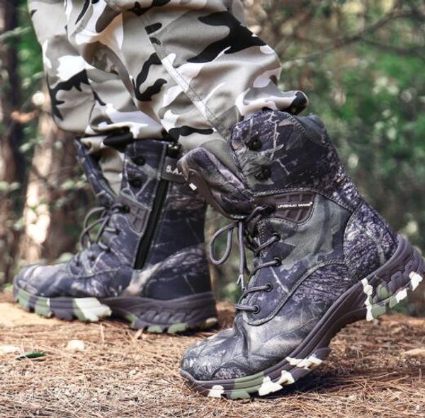 Top bons homens altos top camuflagem impermeável botas de combate antiderrapante botas militares botas táticas treinamento de fitness ginástica ginásio yakuda local online loja
