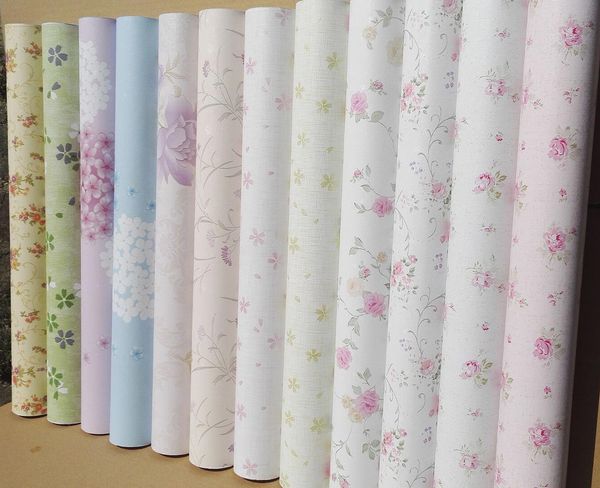 

новый diy пвх обои самоклеющиеся водонепроницаемый пастырское маленький сломанные цветы студенческое общежитие бумага стены дом стена ремонт