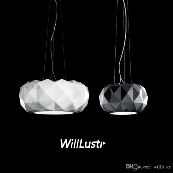 

willlustr murano due muranodue leucos deluxe pendant lamp white black glass diamond lighting l restaurant cafe suspension light