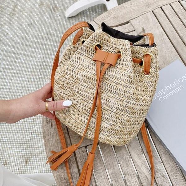 

плечи rattan пляжные сумки женские handmade crossbody ковш для женщин винтаж кожа женский авоську bohemian болса feminina