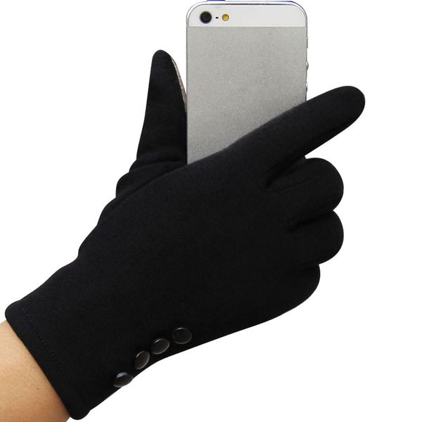 

women winter gloves ladies touch gloves velvet fashion female girls cotton glove outdoor warm full finger glove ##, Blue;gray